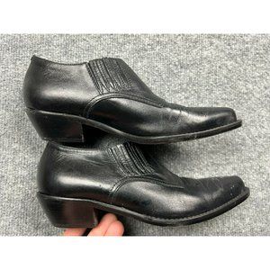 Guess by Georges Marciano Shoe Women's 6.5 Black Leather Heel Boot Italian Made